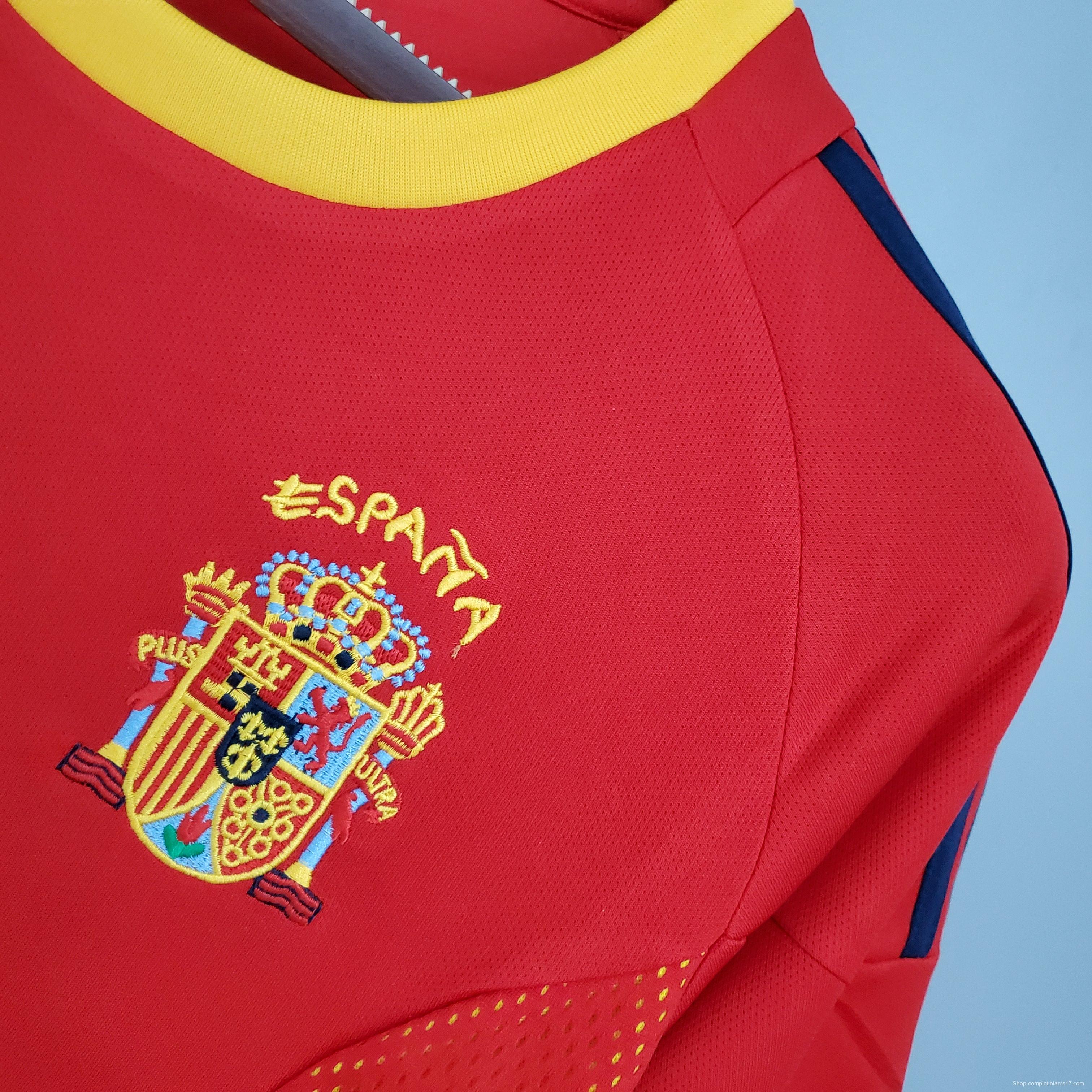 Retro Spain 2002 home Soccer Jersey