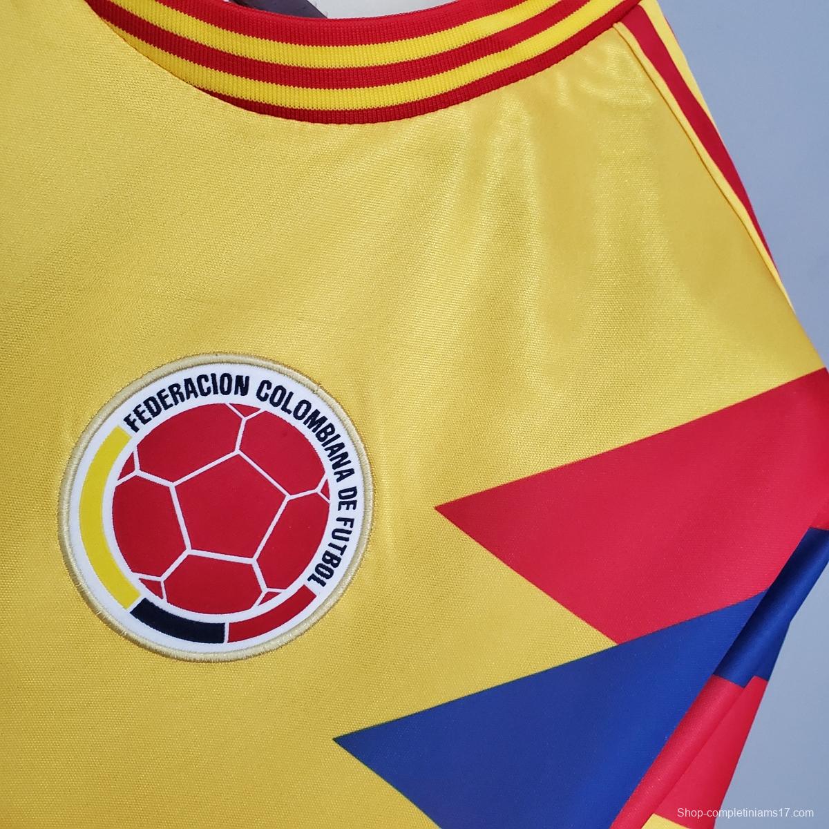 Retro Colombia 1990 home Soccer Jersey