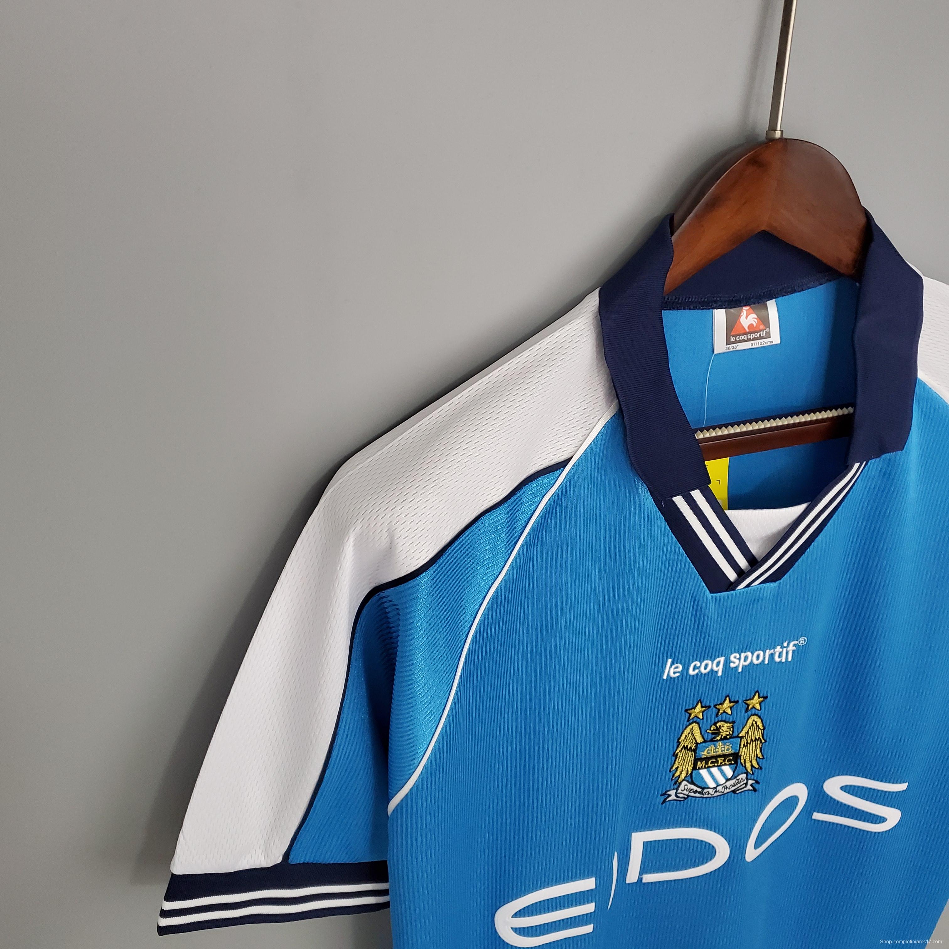 Retro Manchester City 99/01 home Soccer Jersey