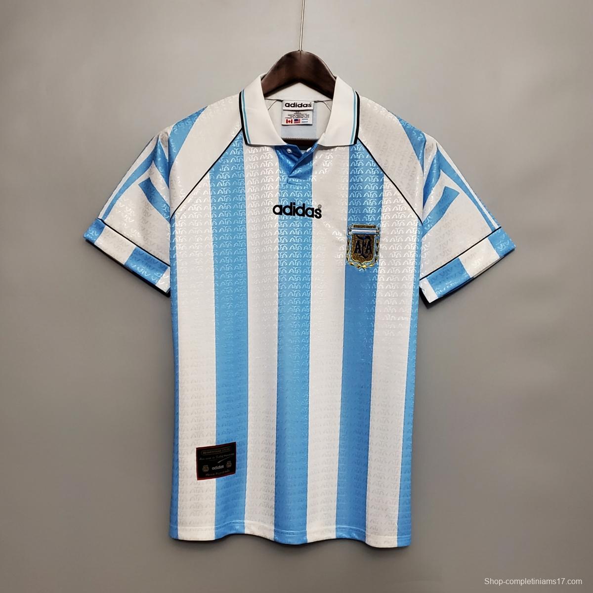 Retro 1996 Argentina Home Jersey