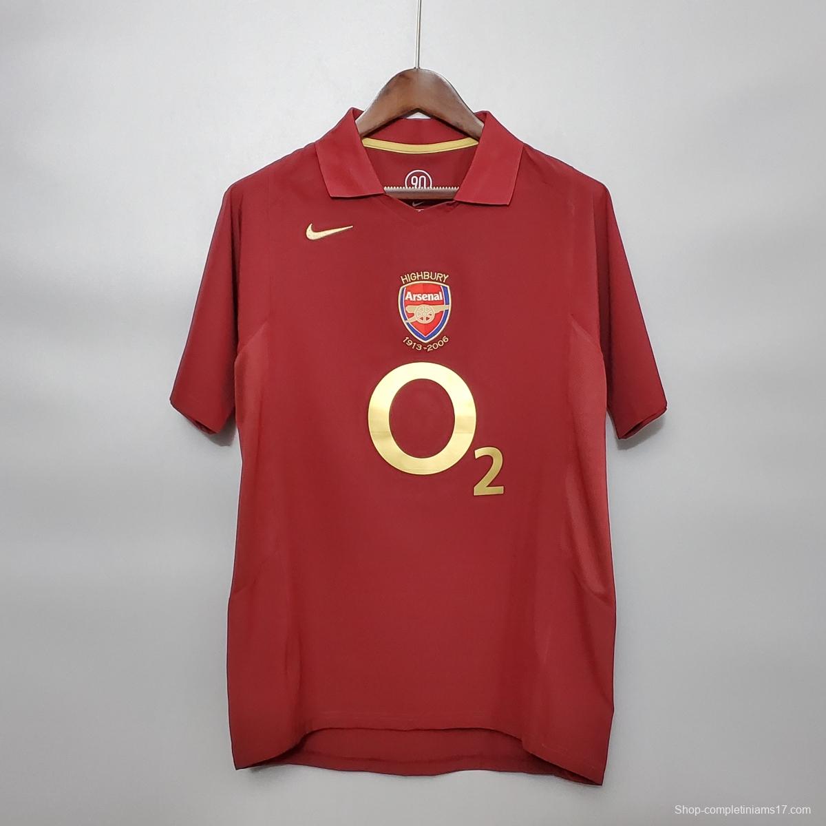 Retro 05/06 Arsenal home Soccer Jersey