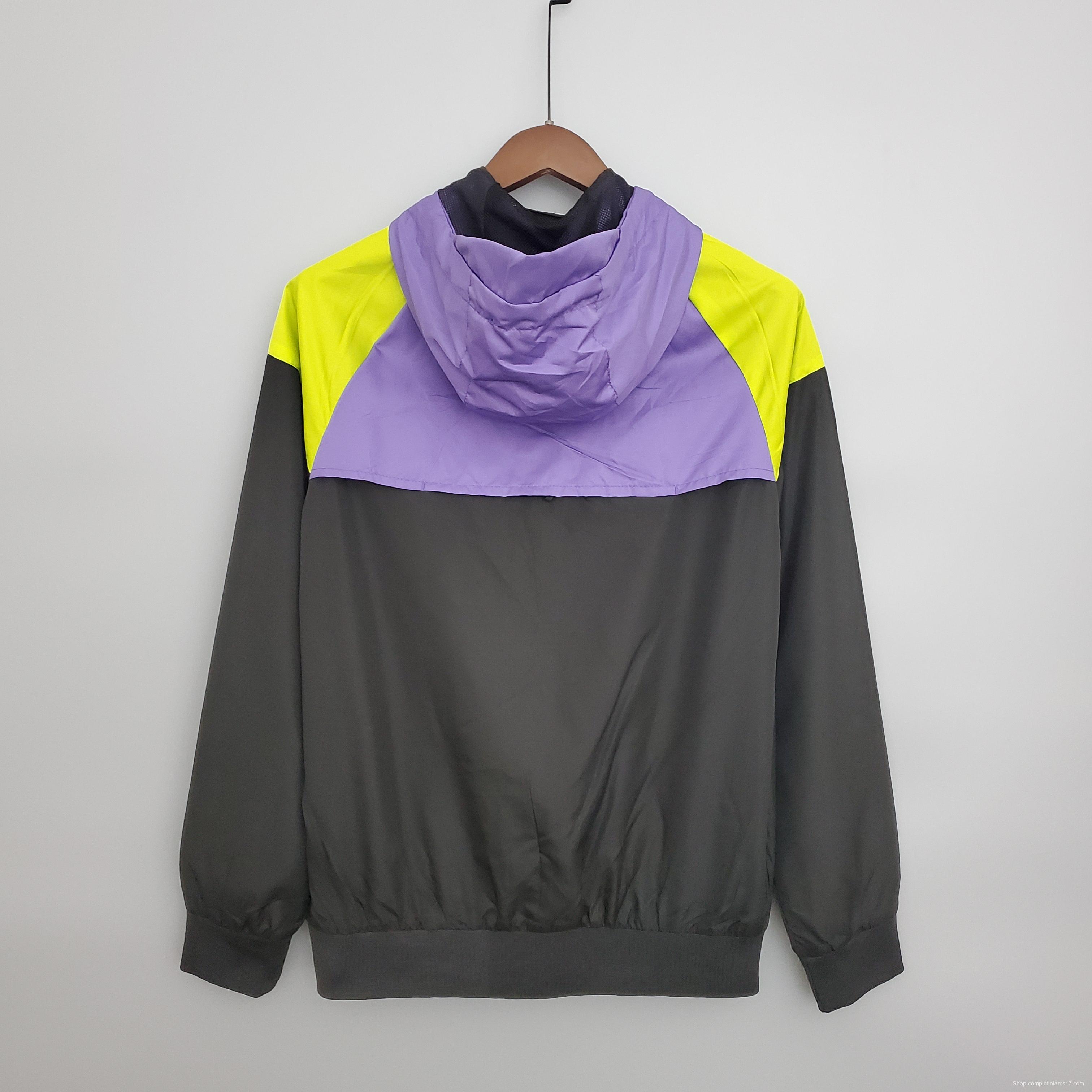 Windbreaker Tottenham Purple Black Soccer Jersey