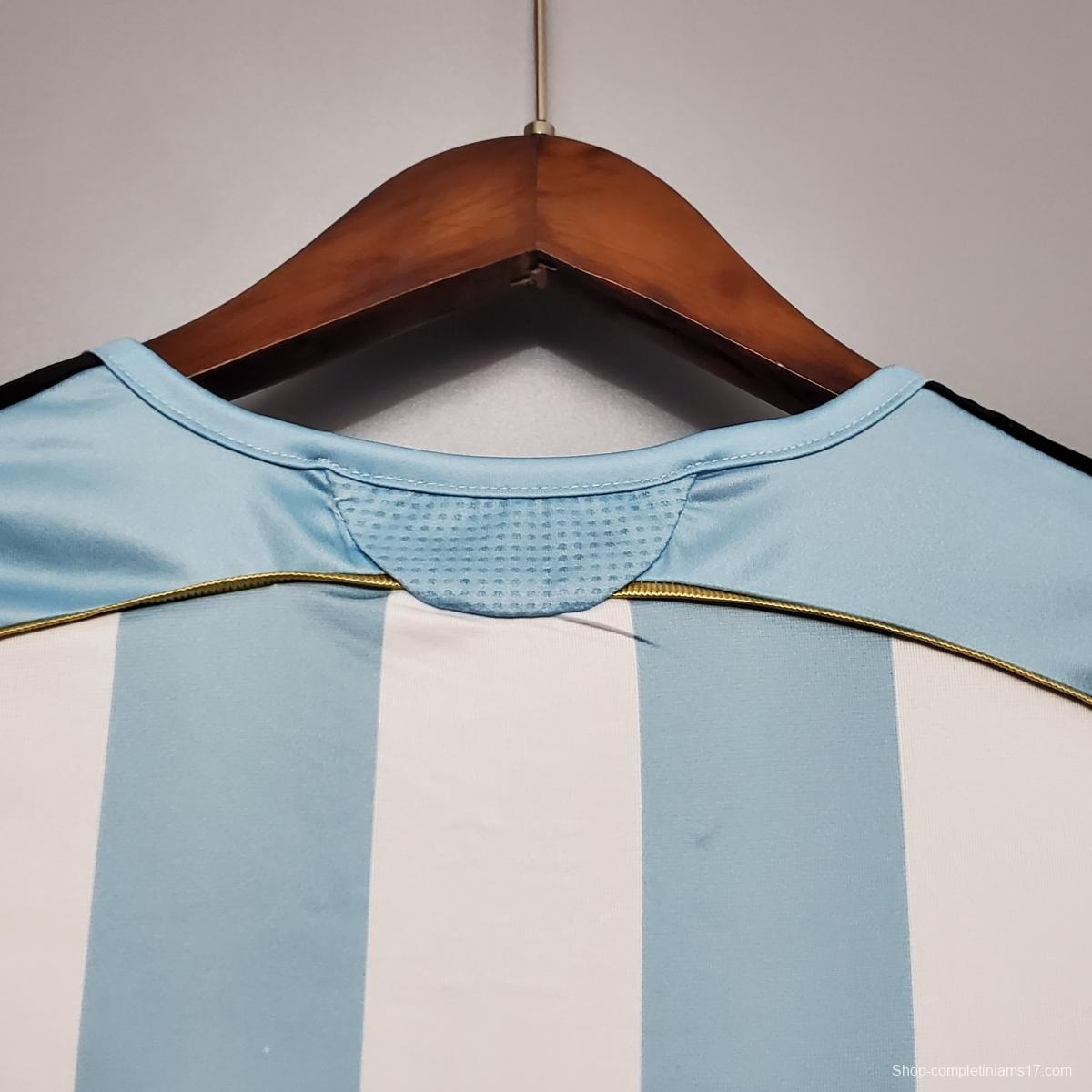 Retro 2006 Argentina home Soccer Jersey