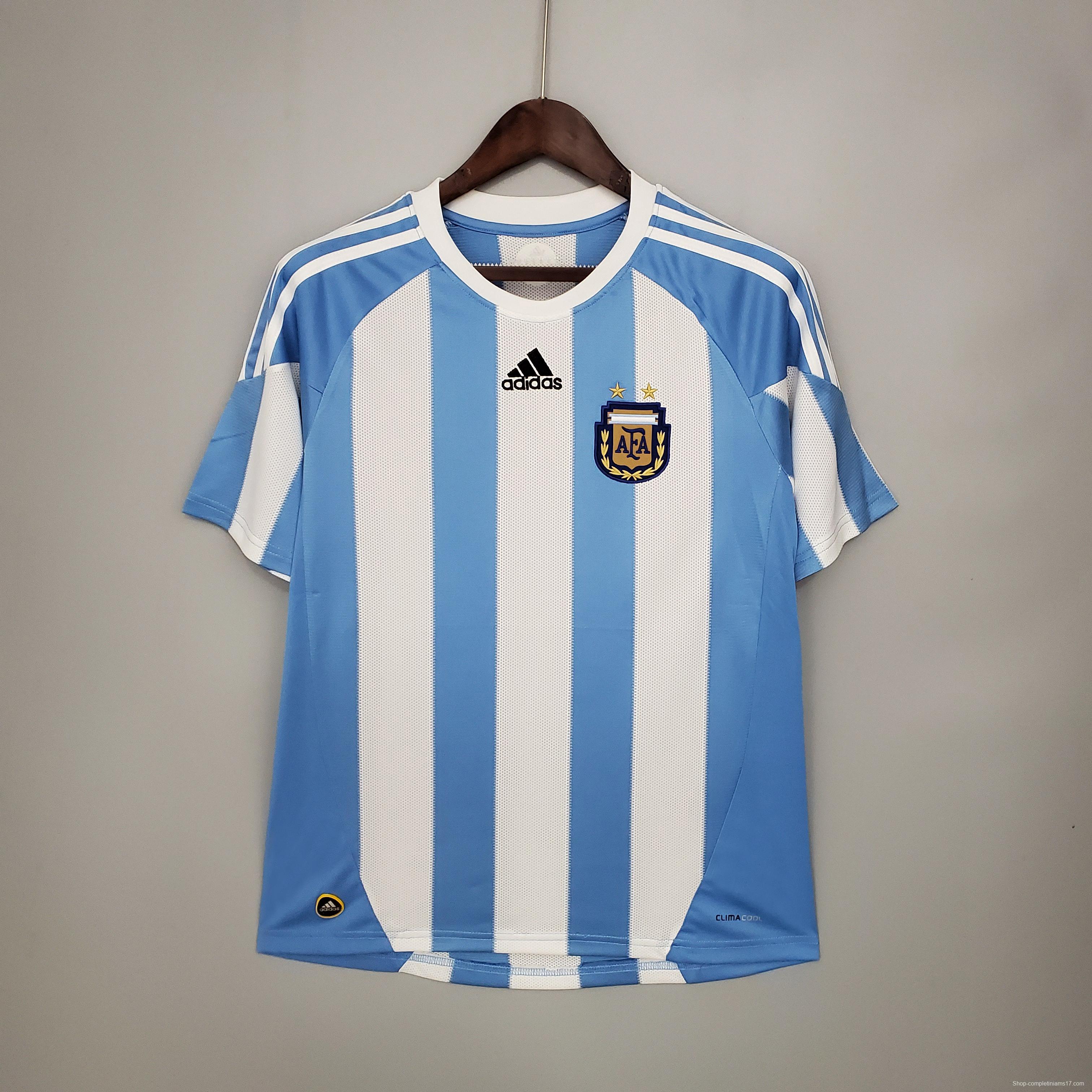 Retro 2010 Argentina home Soccer Jersey