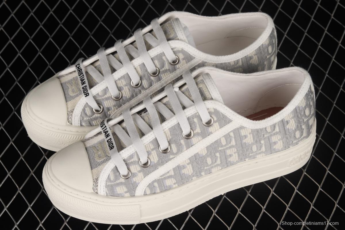 Dior Walk'n Dior 21s embroidery series 3D canvas low upper shoes KCK211BWES19R