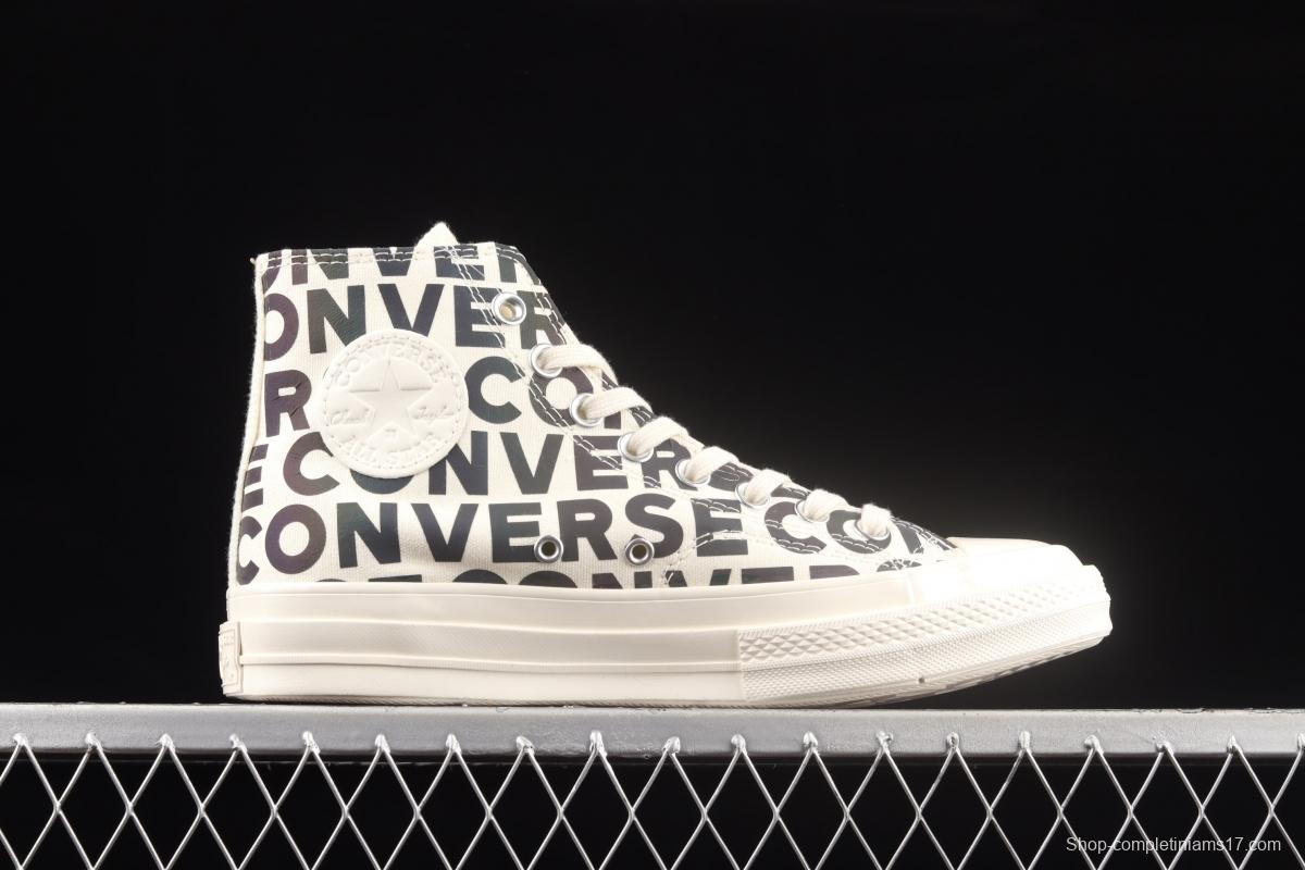 Converse Chuck 70 Converse reflective letter high upper canvas sports shoes 172511C