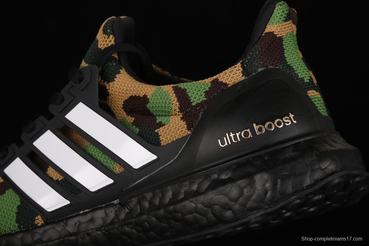 Bape x Adidas Ultra Boost Green Camo F35097 1.0 early generation UB leisure sports jogging shoes