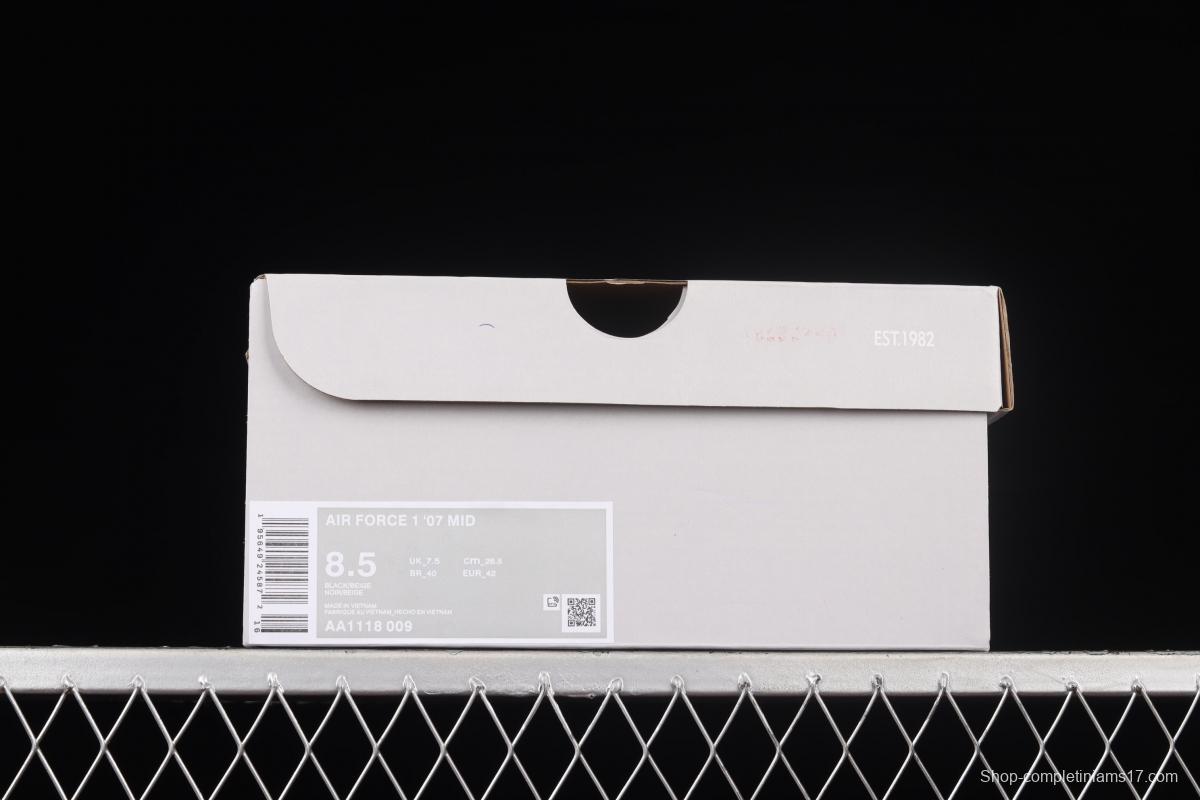 NIKE Air Force 1 Mid'07 3M reflective medium side leisure sports board shoes AA1118-009