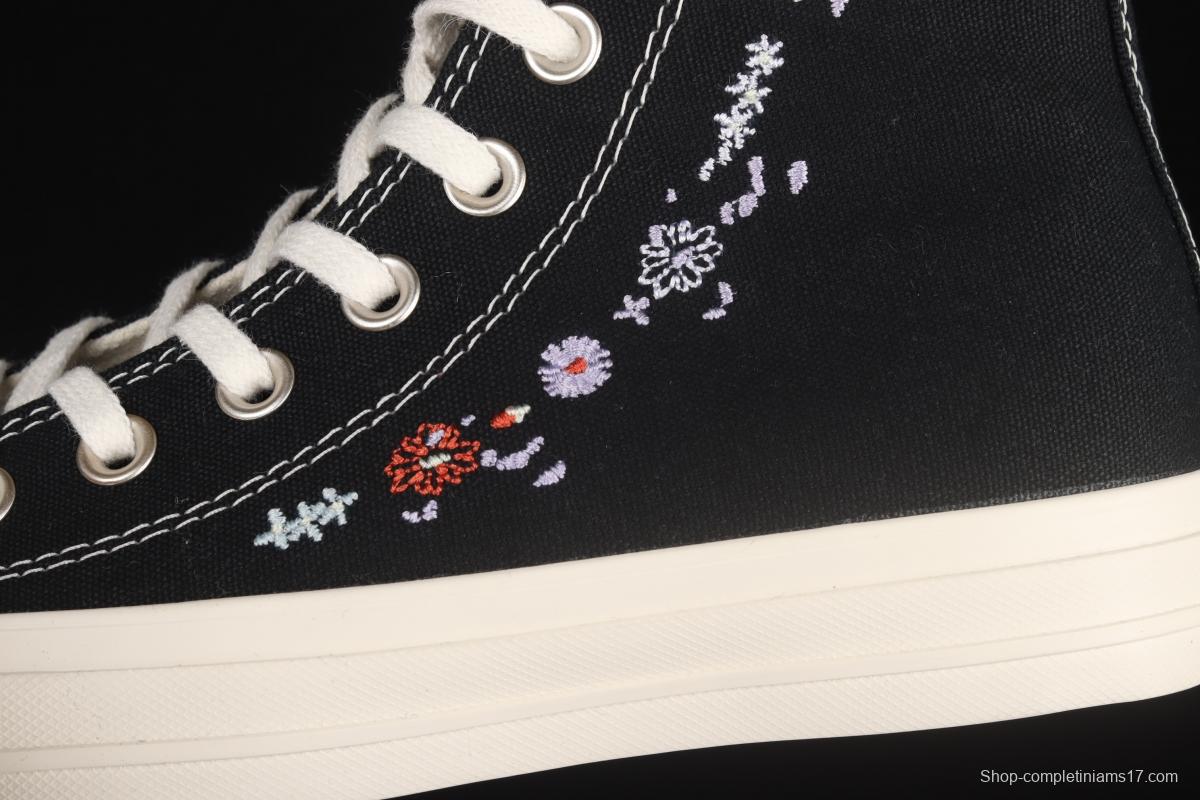 Converse Chuck 70s embroidered floret high top casual board shoes A01585C