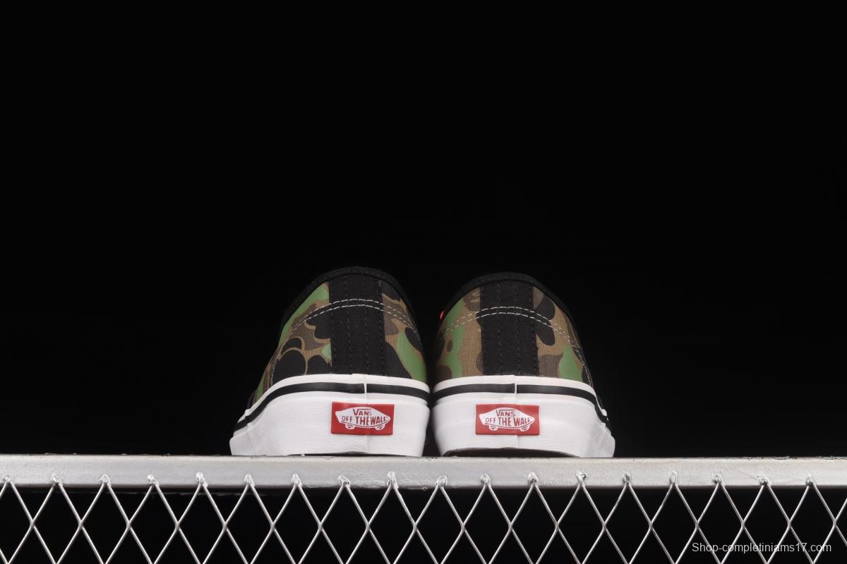 Vans Authentic ape-man co-named green camouflage low-top casual board shoes VN0A38EN7BC