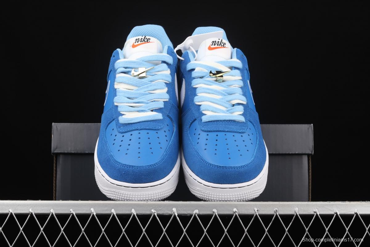 NIKE Air Force 11407 Low sky blue electric embroidery hook low-top casual board shoes DB3597-400
