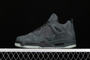 Kaws x Air Jordan 4 Black AJ4 black suede luminous limited edition 930155-001