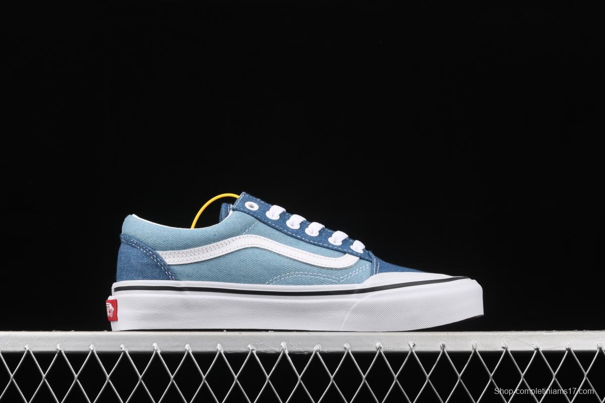 Vans Style 36 half-moon jeans blue side stripes low-edge sports board shoes VN0A38G1Q69