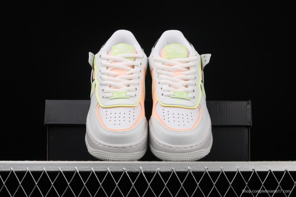 NIKE Air Force 1 ShAdidasow light weight heightened low-top 100-board shoes CW6030-107,