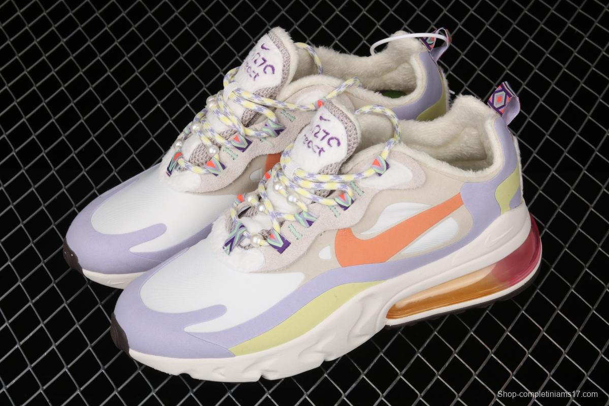 NIKE Air Max 270React new high frequency mesh hollowing out function half-palm air cushion running shoes DC3276-101,