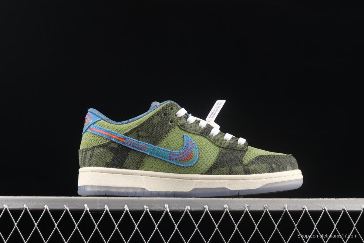 NIKE DUNK Low Siempre! Familia Green lizard Day of the Dead SB smashing rebounds sports shoes DO2160-335