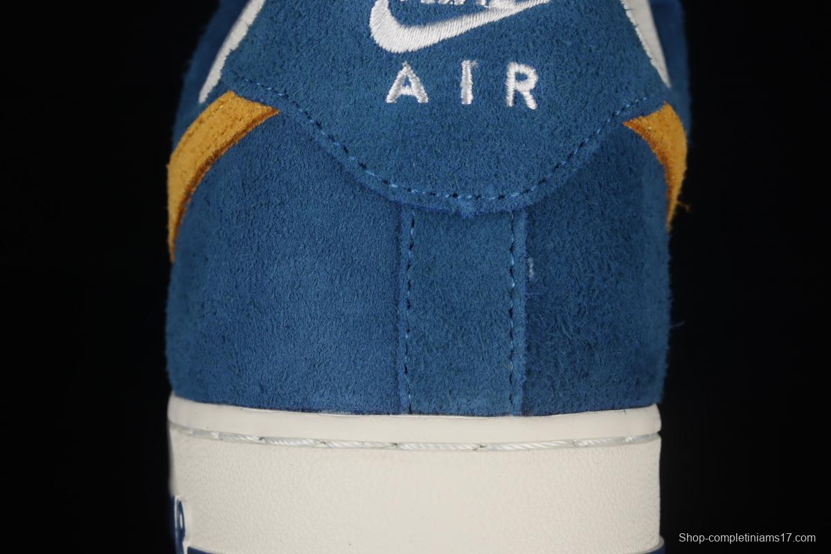 NIKE Air Force 1x07 Low blue, white and yellow color low-top casual board shoes BQ8988-103