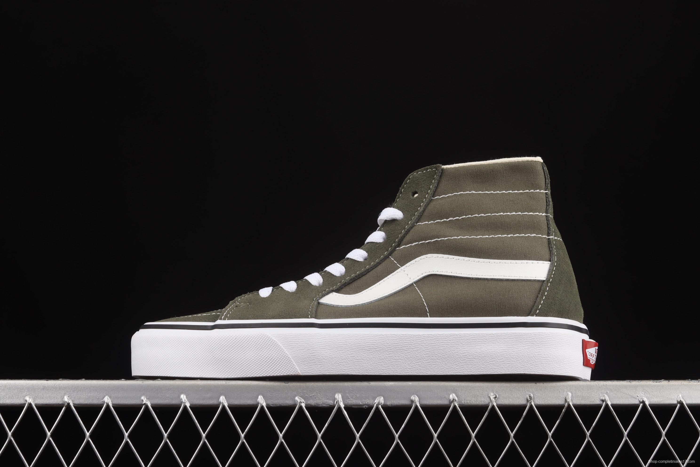 Vans SK8-Hi dark green high-top casual board shoes VN0A4U160FI