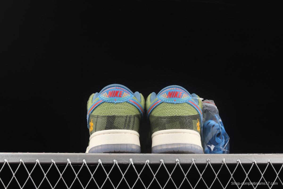 NIKE DUNK Low Siempre! Familia Green lizard Day of the Dead SB smashing rebounds sports shoes DO2160-335