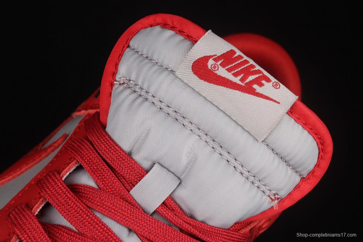 NIKE DUNK Low Retro Medium Grey gray-red color SB buckle rebound fashion leisure board shoes DD1391-002