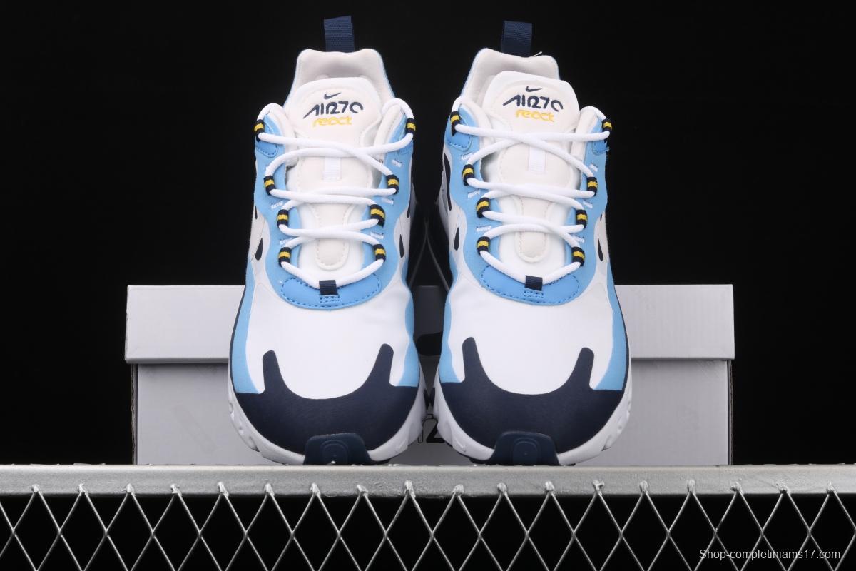NIKE Air Max 270React new high-frequency mesh hollowing out function half-palm air cushion running shoes CT1264-104