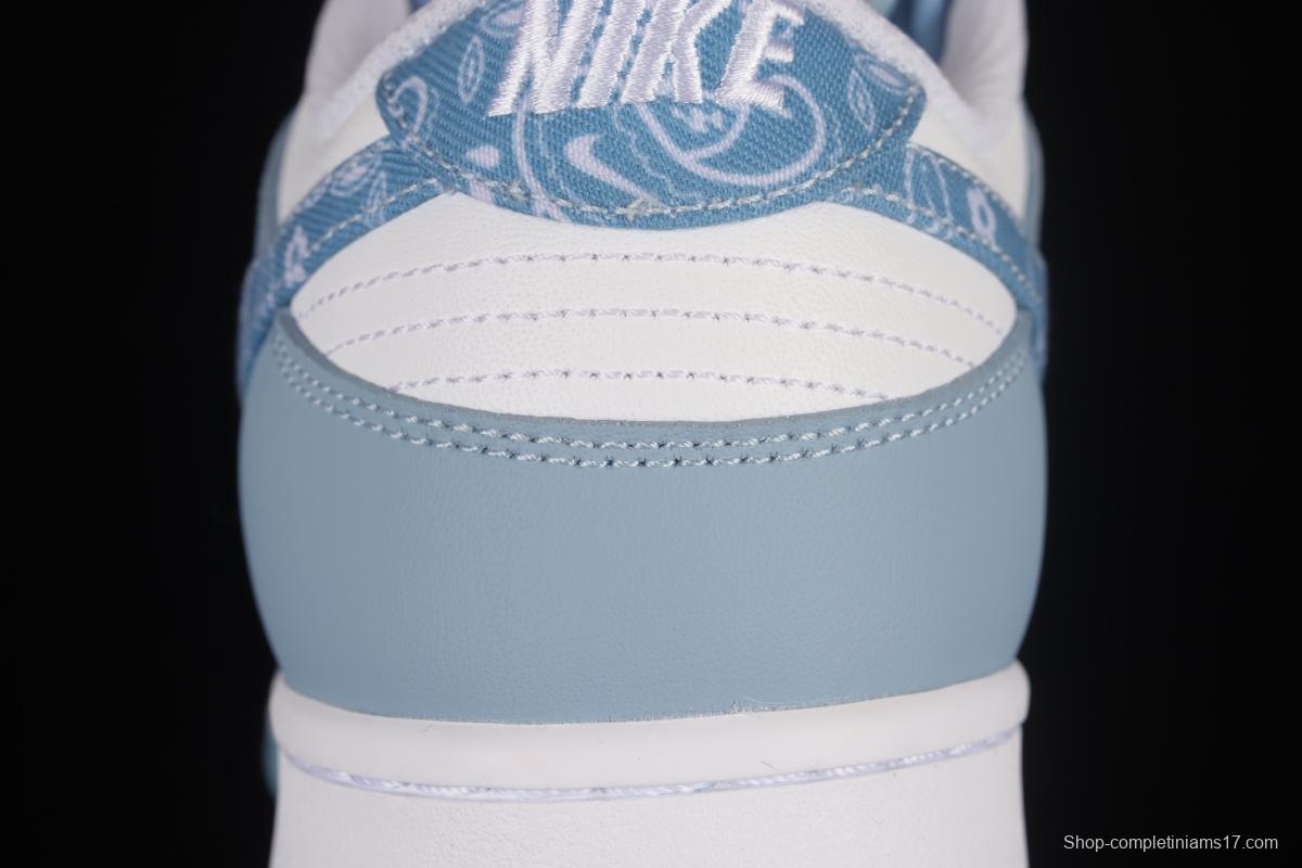 NIKE DUNK Low Green/blue paisley blue-green paisley SB buckled backboard fashion casual sneakers DH4401-101