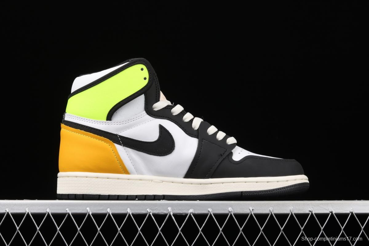 Air Jordan 1 Retro High OG fluorescent yellow toe 555088-118