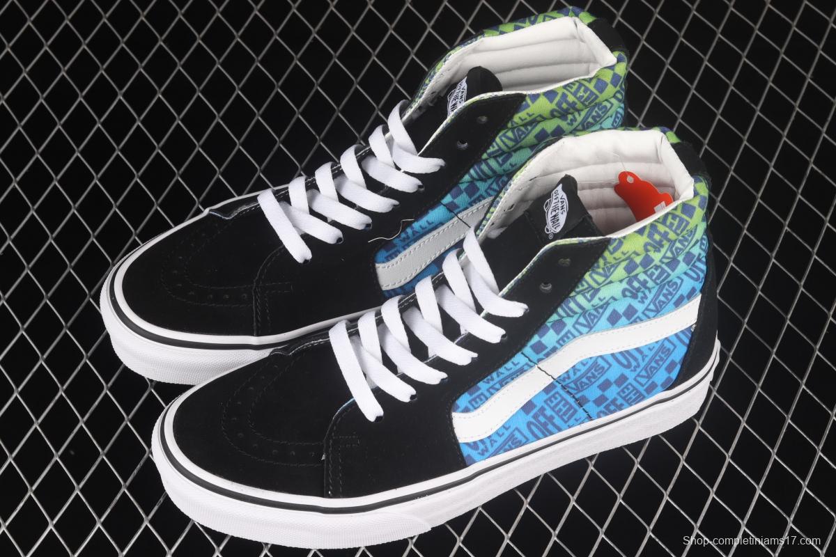 Vans Sk8-Hi Slim graded letter printed high-top casual board shoes VN0A3CSM6RF