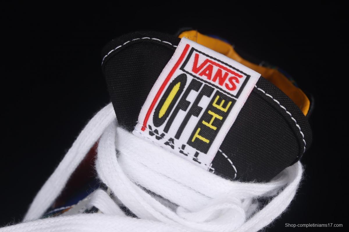 Vans Sk8-Hi Klein blue interesting little dinosaur half-moon Baotou high-top casual board shoes VN0A3MVIA5F