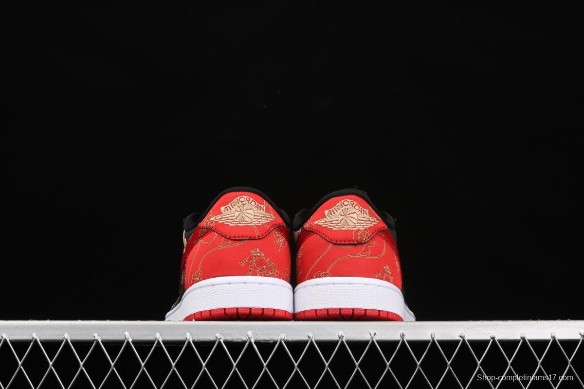 Air Jordan 1 Low Chinese Red Silk low side Culture Leisure Sports shoes DD2233-001