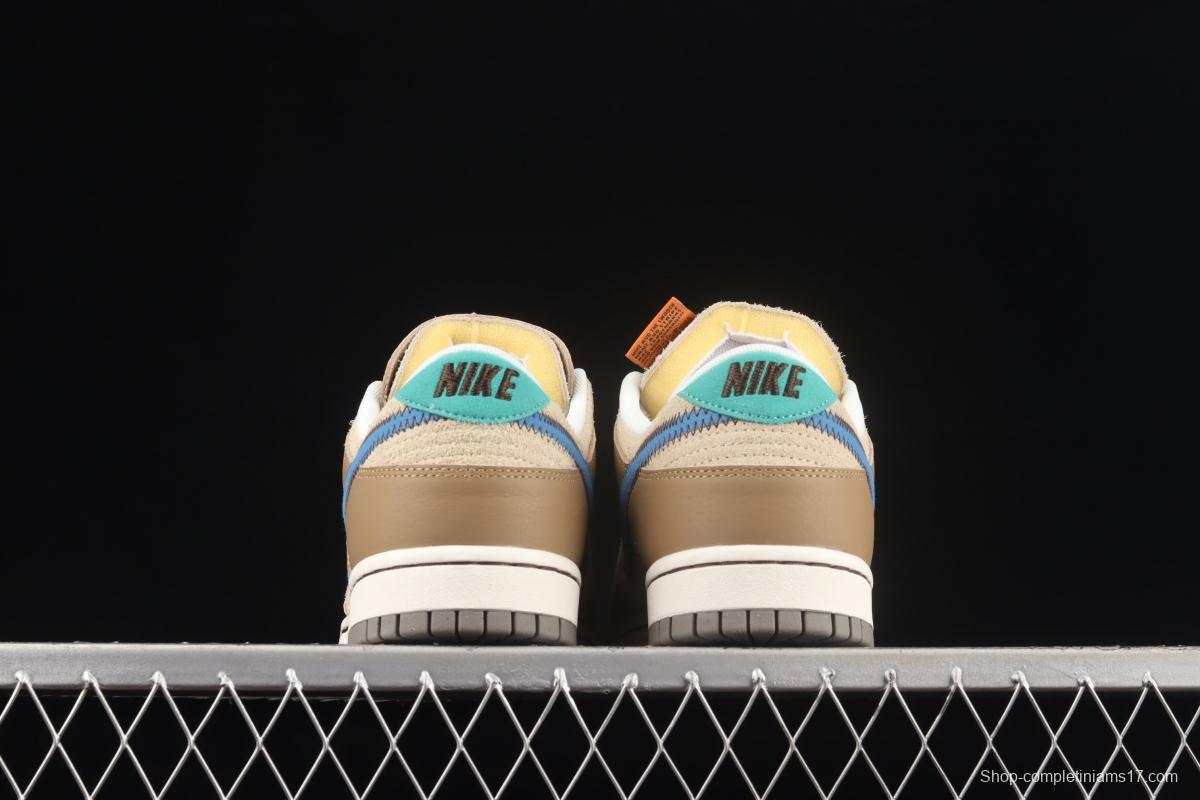 Size? X NIKE DUNK Low Dark Driftwood Slam Dunk Series low-top leisure sports skateboard shoes DO6712-200