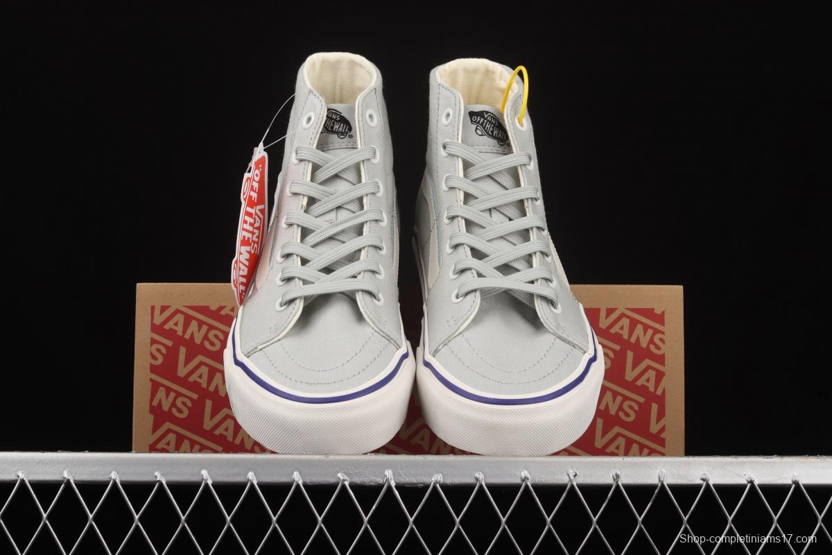 Vans Sk8-Hi Tapered light gray silver ultra-thin canvas high-top casual board shoes VN0A4U164U4