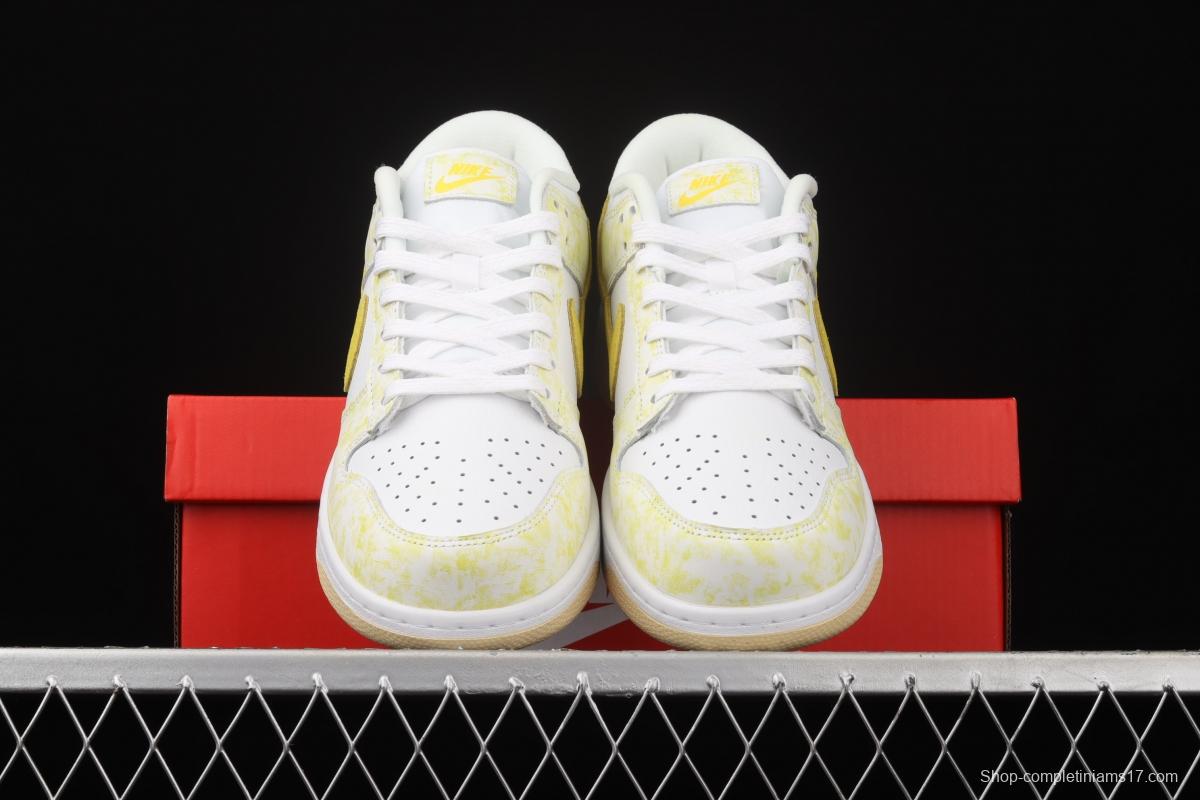 NIKE SB DUNK Low Prm yellow and white color SB buckle rebound fashion leisure board shoes DM9467-700
