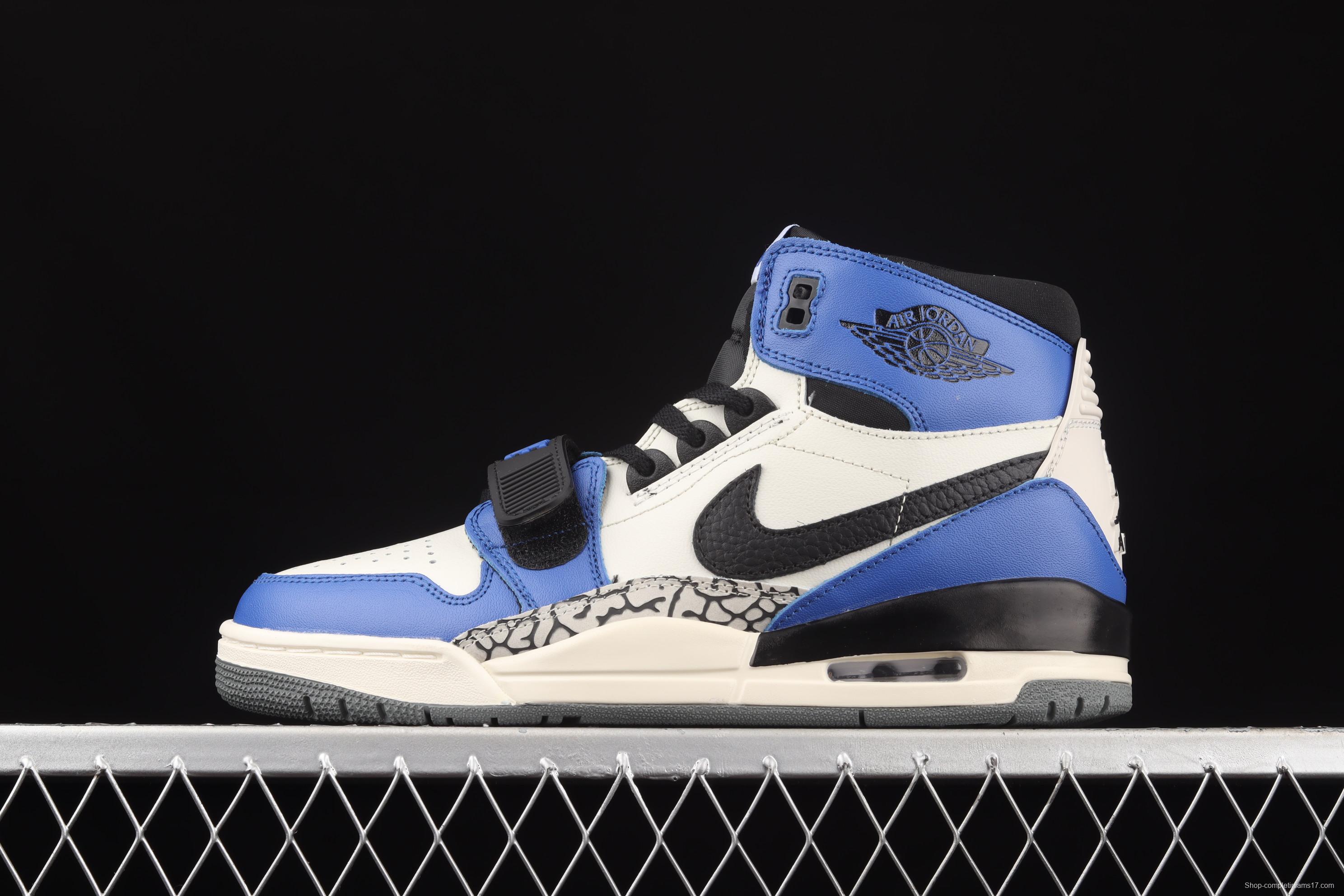 Jordan Legacy 312 white and blue color Velcro three-in-one board shoes AQ4160-104