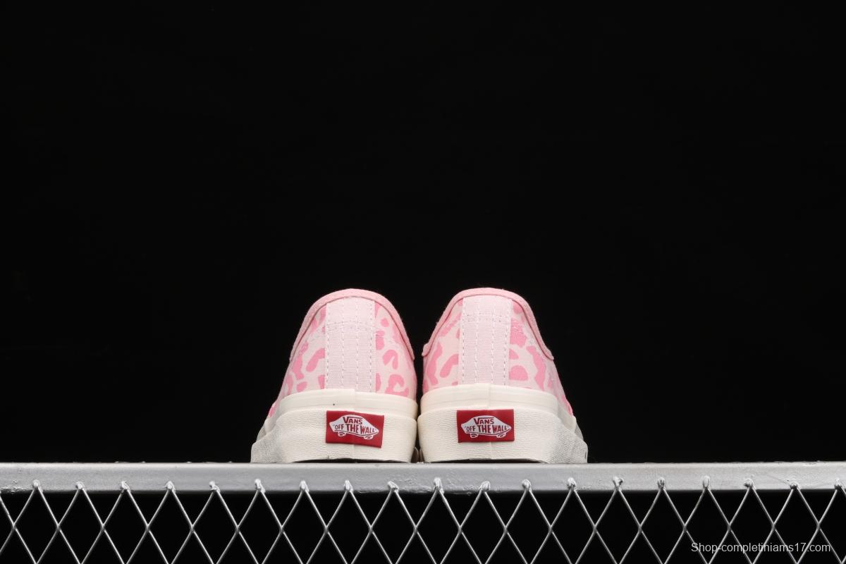 Vans Vault OG Authentic LX pink leopard print high-end regional vulcanized canvas low-top casual board shoes VN0A38GRR89