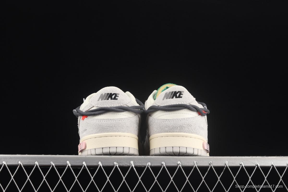 OFF-White x NIKE DUNK Low OW SB buckle rebound fashion casual board shoes DJ0950-115