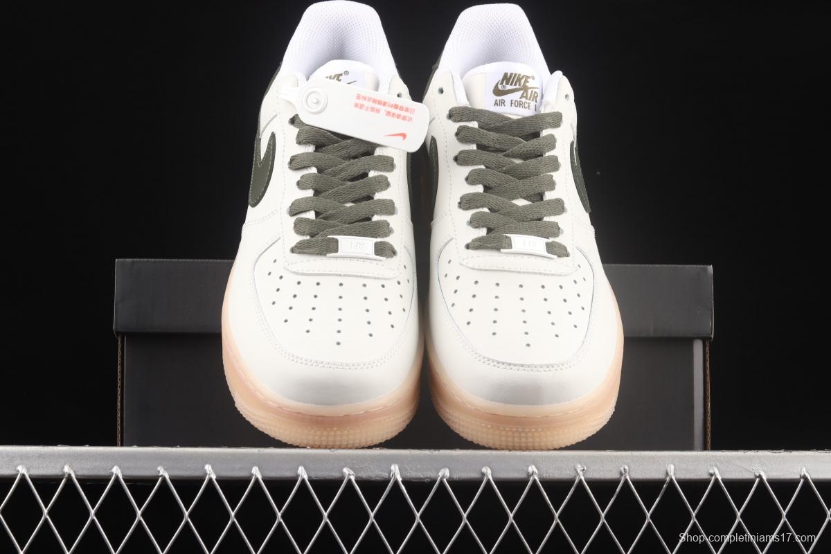 NIKE Air Force 1y07 Low raw rubber haze grey low upper casual board shoes CJ1608-100