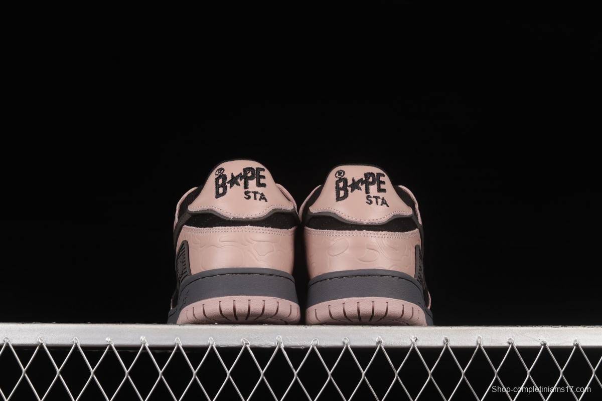 Human MAdidase Bape Sta Sk8 To Nigo trend godfather Nigo brand ape head classic skateboard shoes leisure sports board shoes 1G801009I black powder