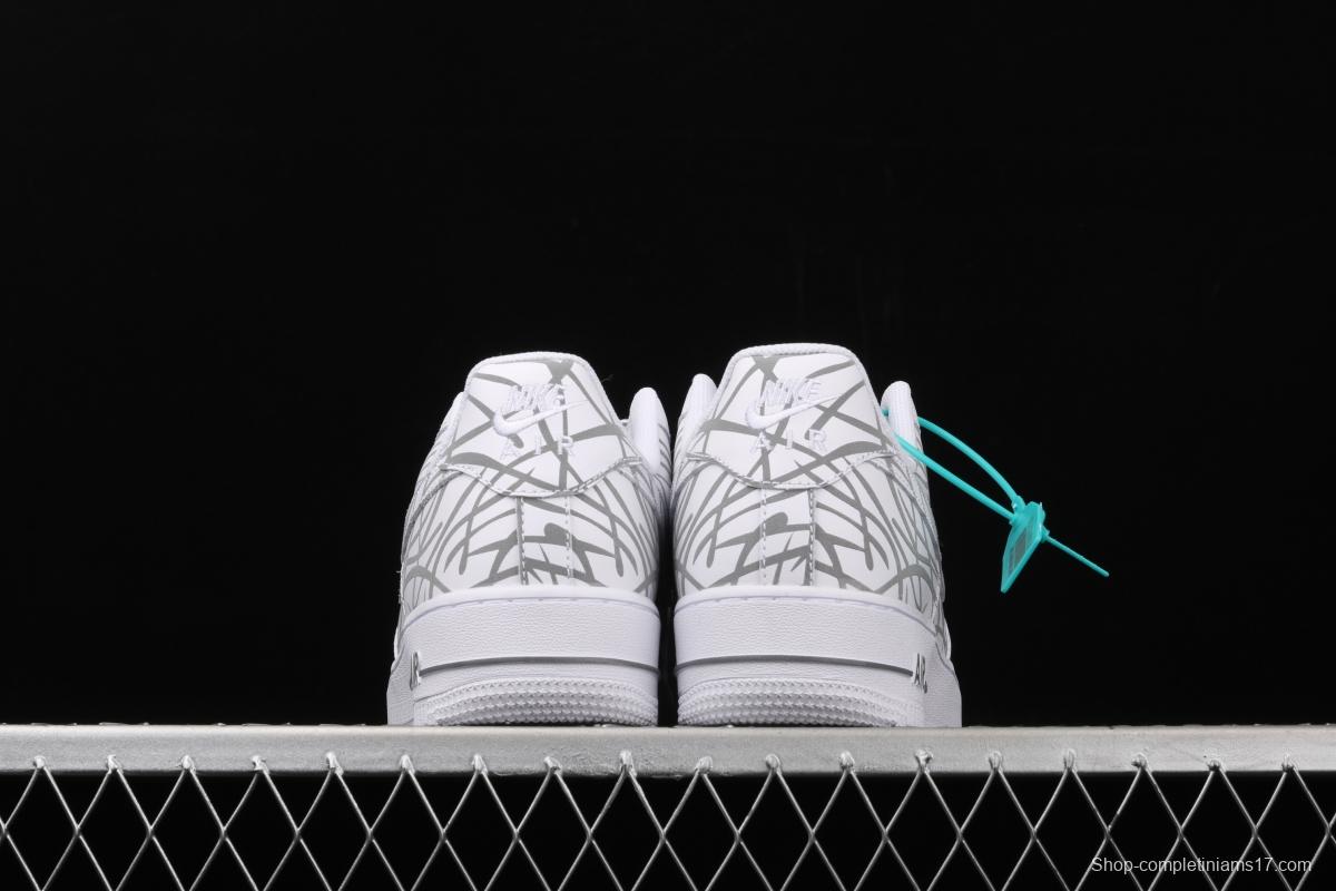 NIKE Air Force 1 Low classic 3M reflective low-top casual board shoes Nmuri 0299