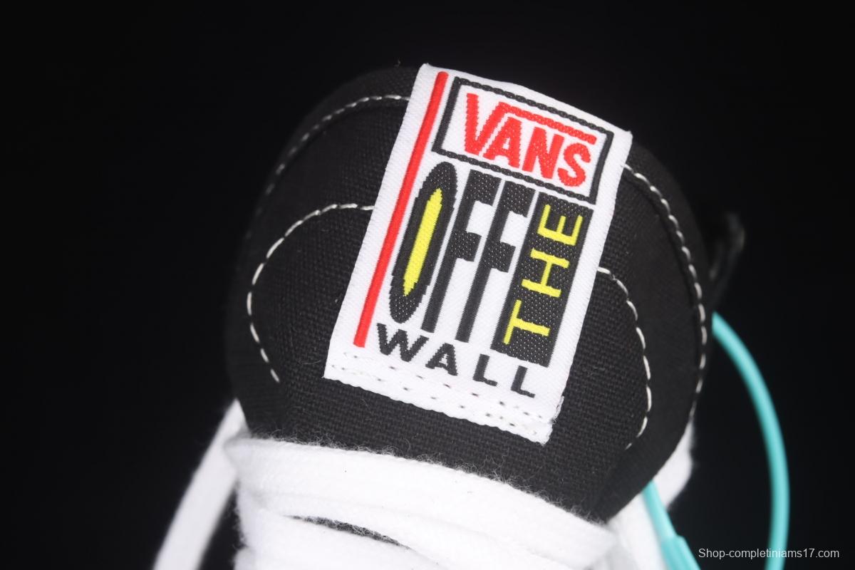 Vans Sk8-Hi 138Decon black and white printed high-top casual board shoes VN0A3MV136K