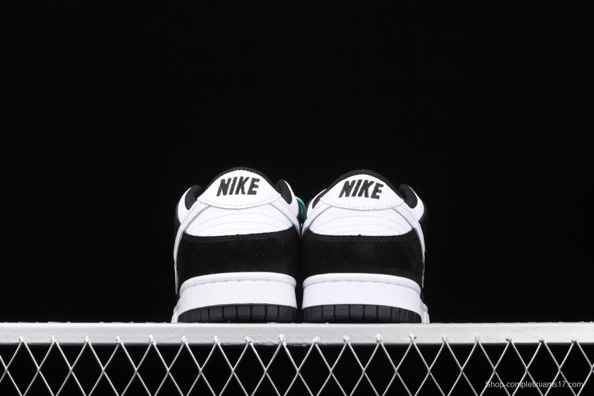 NIKE SB Zoom DUNK Low GS Snow Black and White Slam Dunk Series low side Leisure Sports Skateboard shoes 310569-020
