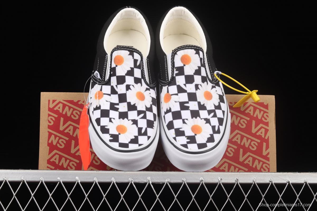 Vans Era black and white checkerboard daisies Loafers Shoes canvas shoes VN0A5JMHB0B