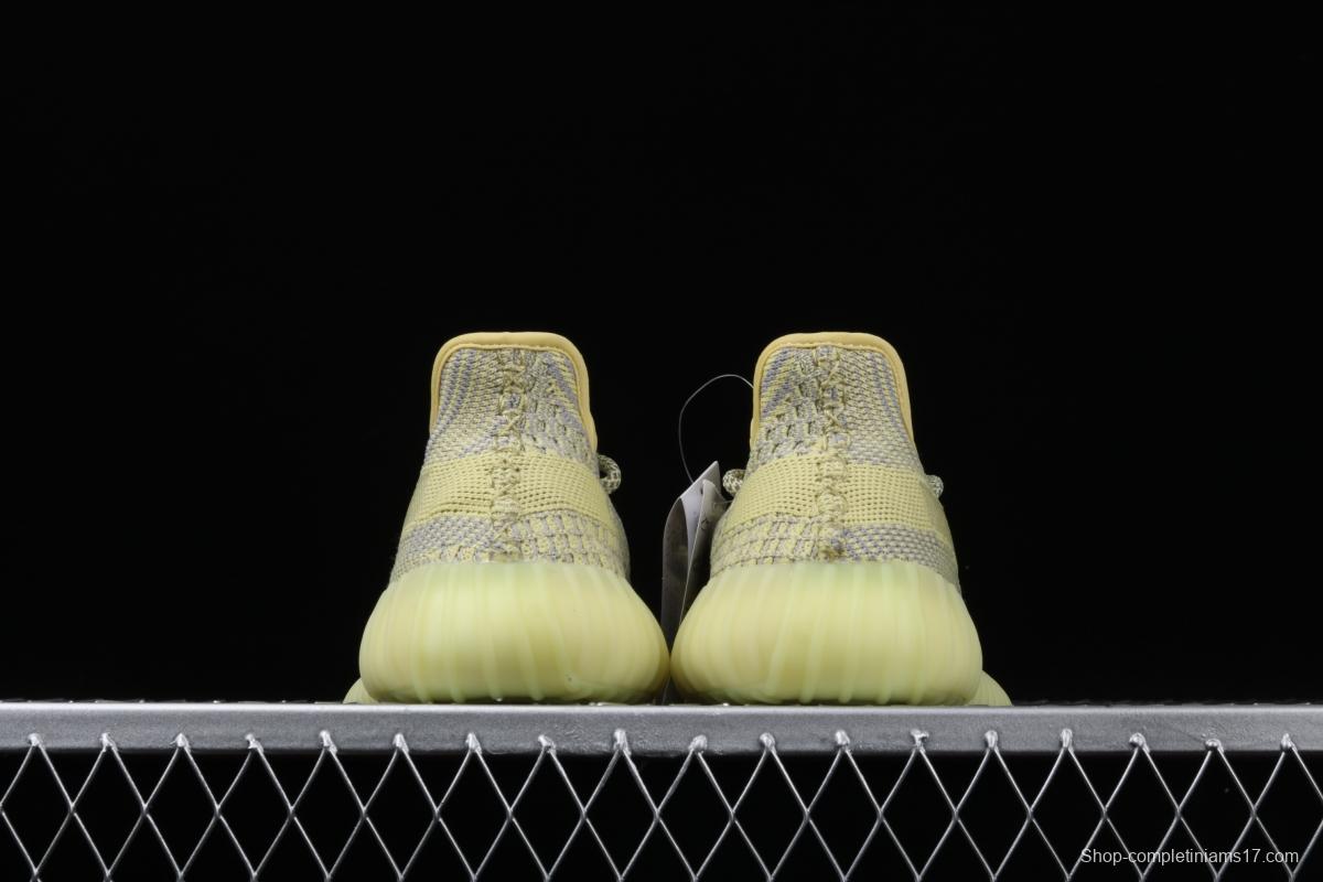 Adidas Yeezy 350 Boost V2 FQ9009 das coconut 350 second generation hollowed-out lemon yellow color matching