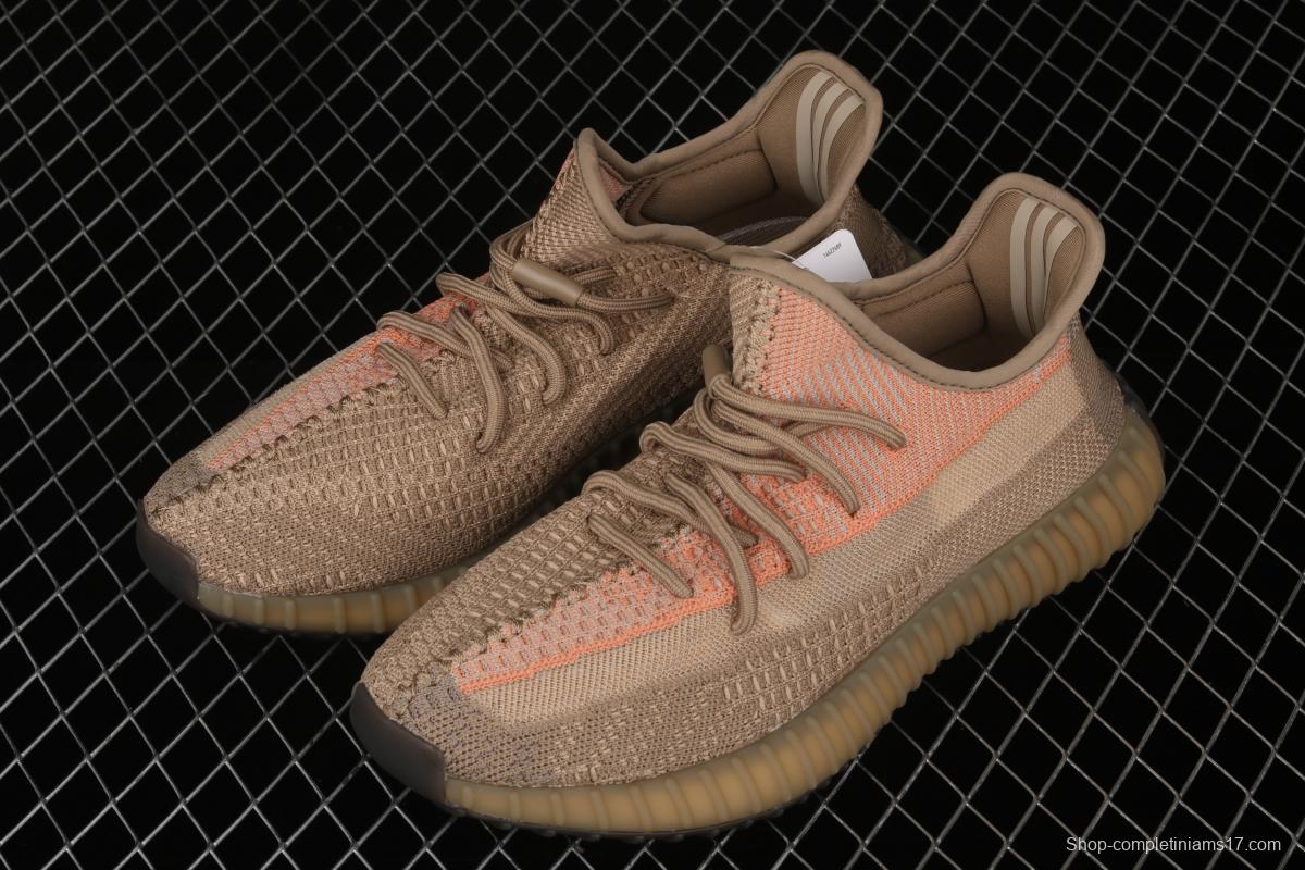 Adidas Yeezy 350 Boost V2 Sulfur FZ5240 Darth Coconut 350 second generation hollowed-out pheasant red color matching