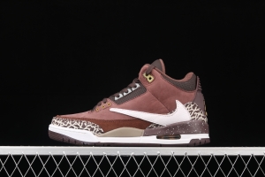 Air Jordan 3 SE Denim AJ3 Joe 3 barbed khaki brown basketball shoes 626988-018