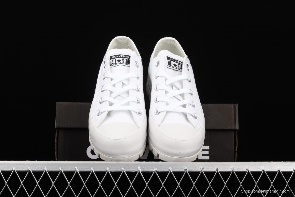 Converse Chuck Taylor All Star Lugged Move OX Converse black and white thick soled heightening shoes 567680C