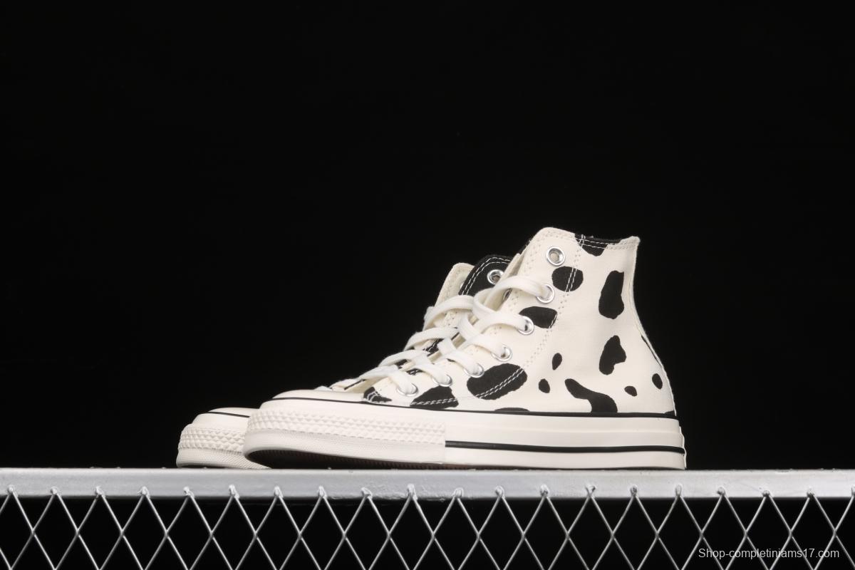 Converse 21ss All Star US Cow Spot Japanese Converse vintage cow pattern high upper shoes 1SC563