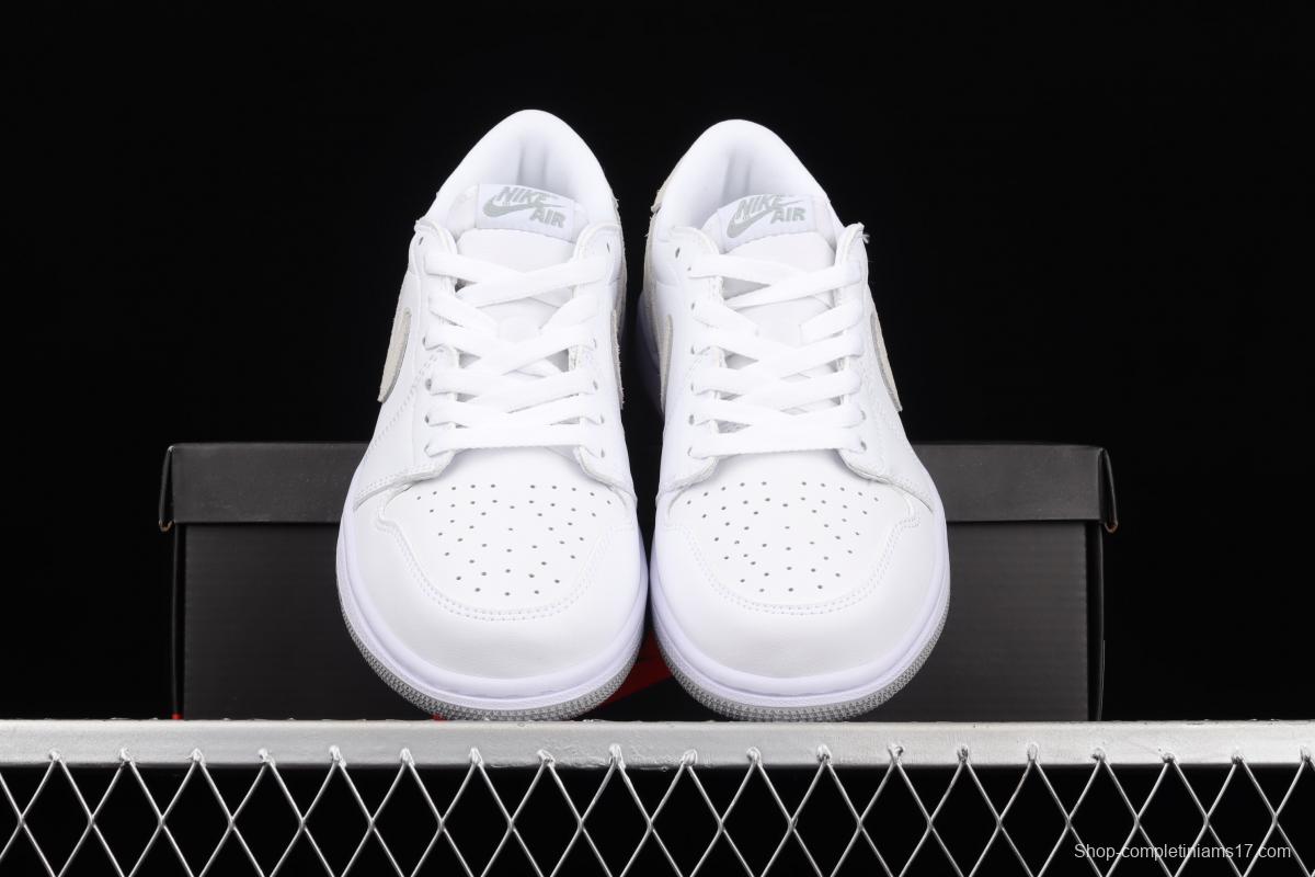 Air Jordan 1 Low OG white-gray low-top basketball shoes CZ0858-100