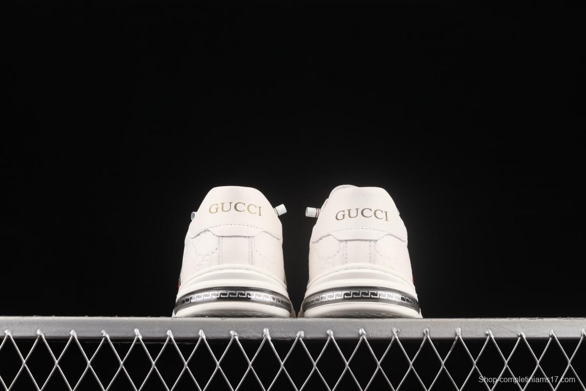 Gucci Screener GG High-Top Sneaker double G embossed leisure shoes series leisure board shoes 02JPO60166