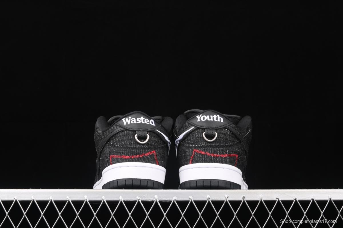 Wasted Youth x NIKE SB DUNK Low SB buckle rebound fashion casual board shoes DD8386-001
